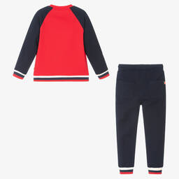 ميتش آند سون-تراكسوت قطن جيرسي لون كحلي وأحمر للأولاد | Childrensalon Outlet