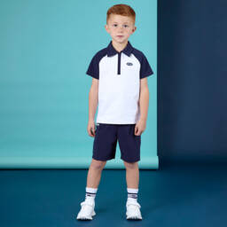Mitch & Son-Boys Adventure Blue Cargo Shorts | Childrensalon Outlet
