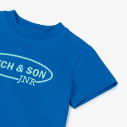 Mitch & Son-Boys Azure Cotton Outfit Duo | Childrensalon Outlet