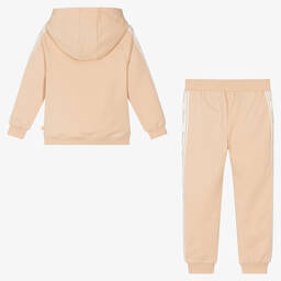 Mitch & Son-Boys Beige Cotton Tracksuit | Childrensalon Outlet