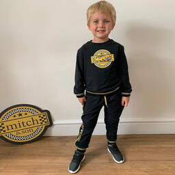 Mitch & Son-Черный спортивный костюм из хлопка для мальчиков | Childrensalon Outlet