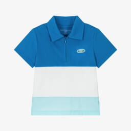 Mitch & Son-Boys Blue Block Polo Top | Childrensalon Outlet