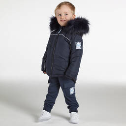 Mitch & Son-Синие хлопковые джоггеры для мальчиков | Childrensalon Outlet