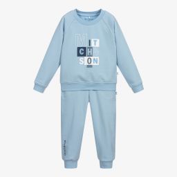 Mitch & Son-Boys Blue Cotton Tracksuit | Childrensalon Outlet