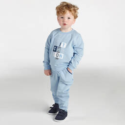 Mitch & Son-Boys Blue Cotton Tracksuit | Childrensalon Outlet