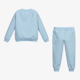 Mitch & Son-Boys Blue Cotton Tracksuit | Childrensalon Outlet