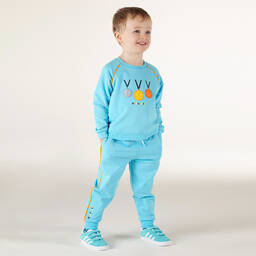 Mitch & Son-Голубой спортивный костюм из хлопка для мальчиков | Childrensalon Outlet