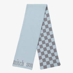 Mitch & Son-Boys Blue & Grey Scarf (120cm) | Childrensalon Outlet