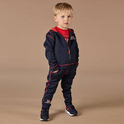 Mitch & Son-Boys Blue Hooded Tracksuit | Childrensalon Outlet