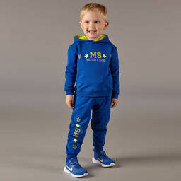 Mitch & Son-تراكسوت هودي قطن جيرسي لون أزرق للأولاد | Childrensalon Outlet