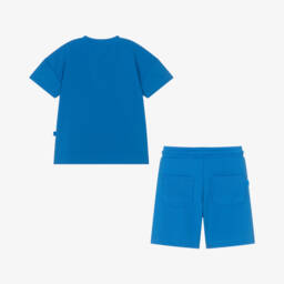 Mitch & Son-Boys Blue Knitted Jersey Ensemble | Childrensalon Outlet