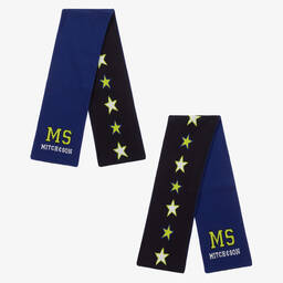 ميتش آند سون-سكارف محبوك لون أزرق وكحلي (120 سم) | Childrensalon Outlet