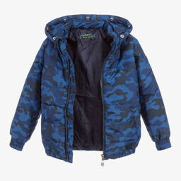 Mitch & Son-Boys Blue Puffer Jacket | Childrensalon Outlet