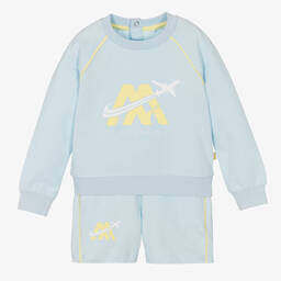Mitch & Son-Boys Blue & Yellow Logo Shorts Set | Childrensalon Outlet