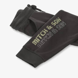 ميتش آند سون-بدلة رياضية هودي لون رمادي داكن للأولاد | Childrensalon Outlet