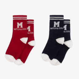 Mitch & Son-Boys Cotton Socks Duo Pack | Childrensalon Outlet