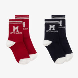 Mitch & Son-Boys Cotton Socks Duo Pack | Childrensalon Outlet