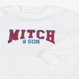Mitch & Son-توب بطبعة فارسيتي قطن لون أبيض للأولاد | Childrensalon Outlet