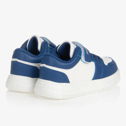 Mitch & Son-Boys Dark Blue & White Velcro Trainers | Childrensalon Outlet