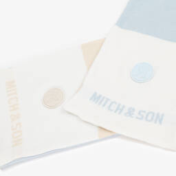 ميتش آند سون-سكارف بوجهين أطفال ولادي لون بيج و أزرق (118 سم) | Childrensalon Outlet