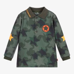 Mitch & Son-Boys Green Cotton Polo Shirt | Childrensalon Outlet