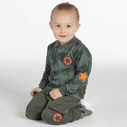 Mitch & Son-Boys Green Cotton Polo Shirt | Childrensalon Outlet