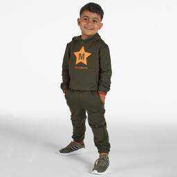 Mitch & Son-Boys Green Cotton Tracksuit | Childrensalon Outlet