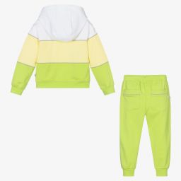 Mitch & Son-تراكسوت قطن جيرسي لون أخضر وأصفر للأولاد | Childrensalon Outlet