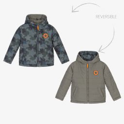 Mitch & Son-Boys Green Reversible Jacket | Childrensalon Outlet