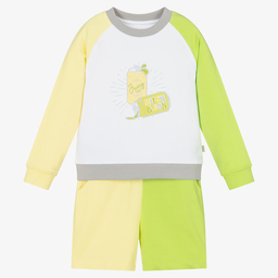 Mitch & Son-Зелено-желтый топ и шорты для мальчиков | Childrensalon Outlet
