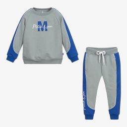 Mitch & Son-Серо-синий спортивный костюм для мальчиков | Childrensalon Outlet