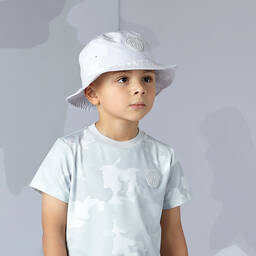 ميتش آند سون-قبعة قطن لون رمادي فاتح للأولاد | Childrensalon Outlet