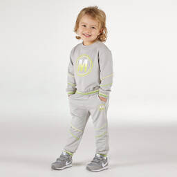 Mitch & Son-Boys Grey Cotton Tracksuit | Childrensalon Outlet