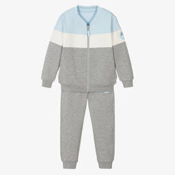 Mitch & Son-Boys Grey Cotton Tracksuit | Childrensalon Outlet