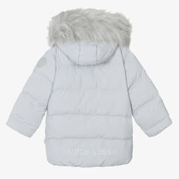 ميتش آند سون-معطف بافر بهودي لون رمادي للأولاد | Childrensalon Outlet