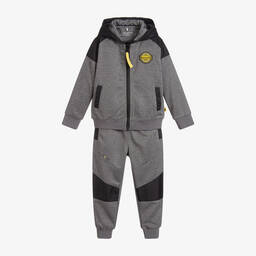 Mitch & Son-Boys Grey Hooded Tracksuit | Childrensalon Outlet