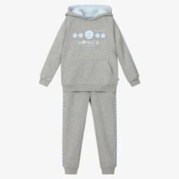 Mitch & Son-Boys Grey Hooded Tracksuit | Childrensalon Outlet