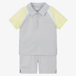 Mitch & Son-Boys Grey & Sunshine Outfit Duo | Childrensalon Outlet