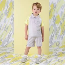Mitch & Son-Boys Grey & Sunshine Outfit Duo | Childrensalon Outlet