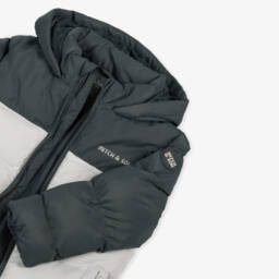 Mitch & Son-معطف بافر بألوان بلوك لون رمادي للأولاد | Childrensalon Outlet