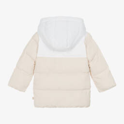 Mitch & Son-معطف بافر بهودي لون بيج وأبيض للأولاد | Childrensalon Outlet