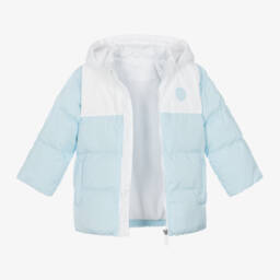 Mitch & Son-معطف بافر بهودي لون أزرق فاتح وأبيض للأولاد | Childrensalon Outlet