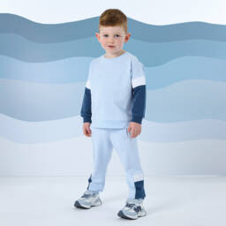 Mitch & Son-Светло-голубой хлопковый спортивный костюм для мальчиков | Childrensalon Outlet