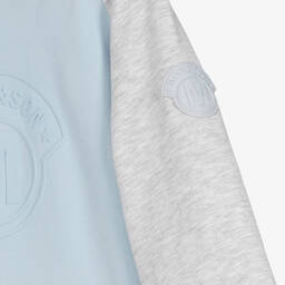 Mitch & Son-Boys Light Blue & Grey Cotton Tracksuit | Childrensalon Outlet