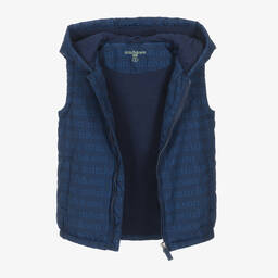 Mitch & Son-Boys Navy Blue Hooded Gilet | Childrensalon Outlet