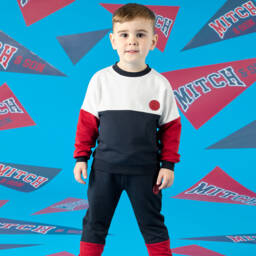 Mitch & Son-Boys Navy Colourblock Outfit | Childrensalon Outlet