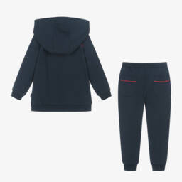 Mitch & Son-Boys Navy Cotton Hoodie Tracksuit | Childrensalon Outlet