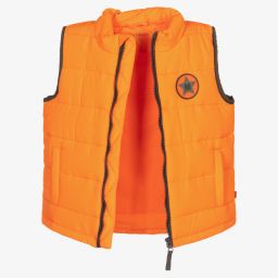 ميتش آند سون-Boys Orange Puffer Gilet | Childrensalon Outlet