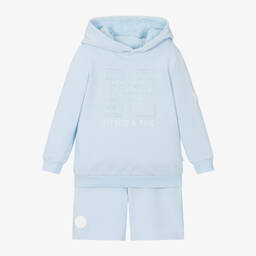 Mitch & Son-Boys Pale Blue Cotton Shorts Set | Childrensalon Outlet