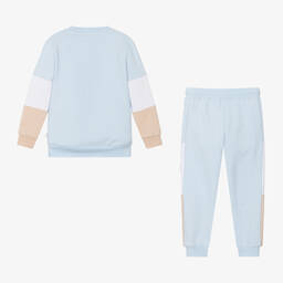 Mitch & Son-Boys Pale Blue Cotton Tracksuit | Childrensalon Outlet